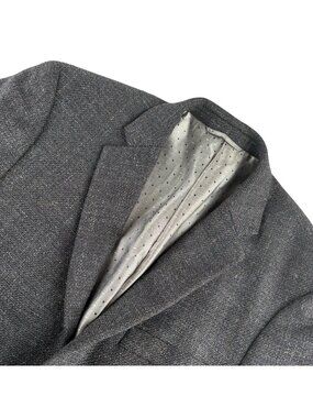 Ibiza Men’s Bespoke Wool Tweed Blazer Jacket Gray • 40R